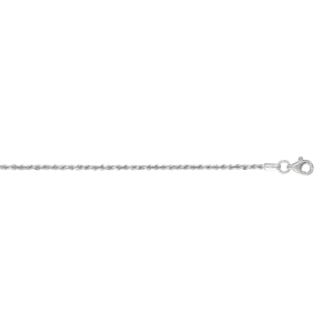 Diamond Cut Rope Chain - 14K White Gold