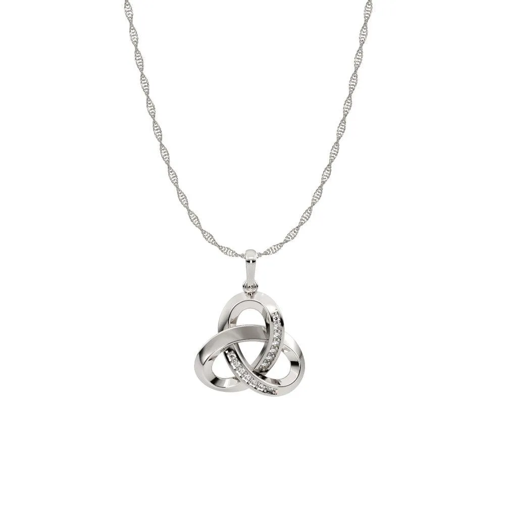 Diamond Fashion Pendant in 10K White Gold