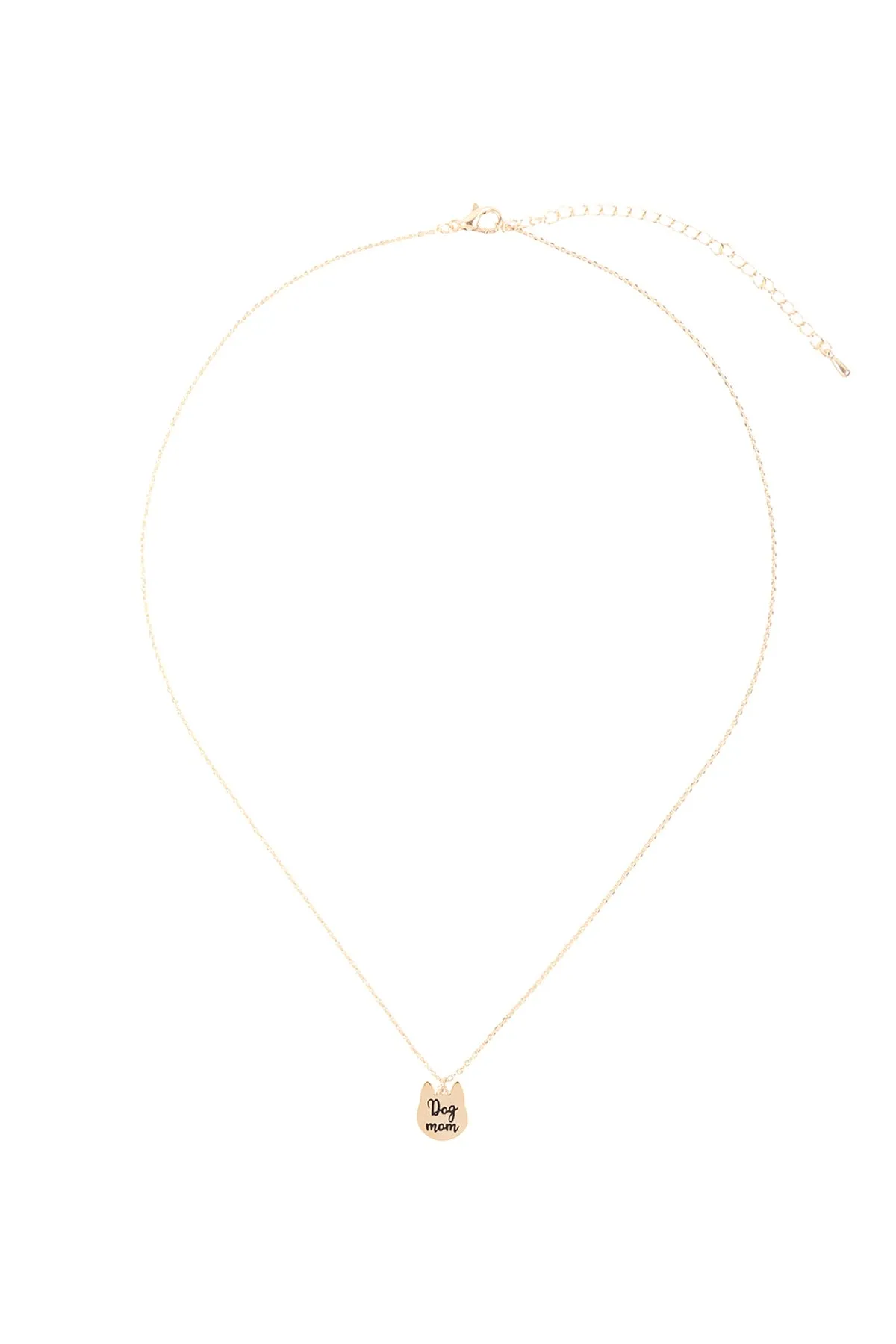 Dog Mom Engrave Pendant Necklace Gold - Pack of 6