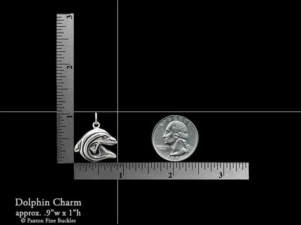 Dolphin Charm Necklace Sterling Silver
