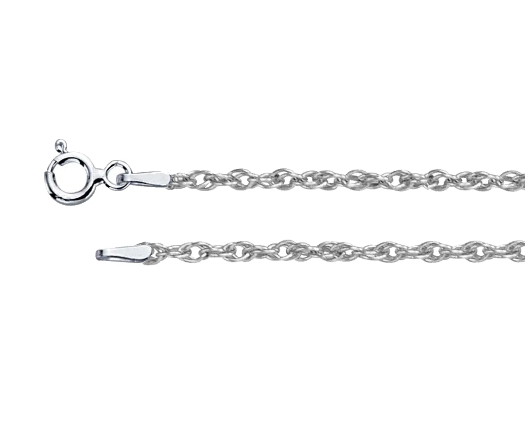 Double Rope 1.3mm Silver Chain