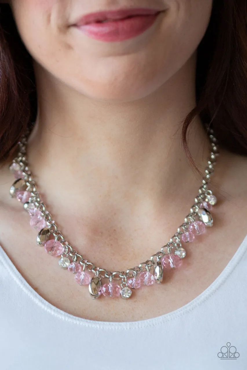 Downstage Dazzle Pink Paparazzi Necklace