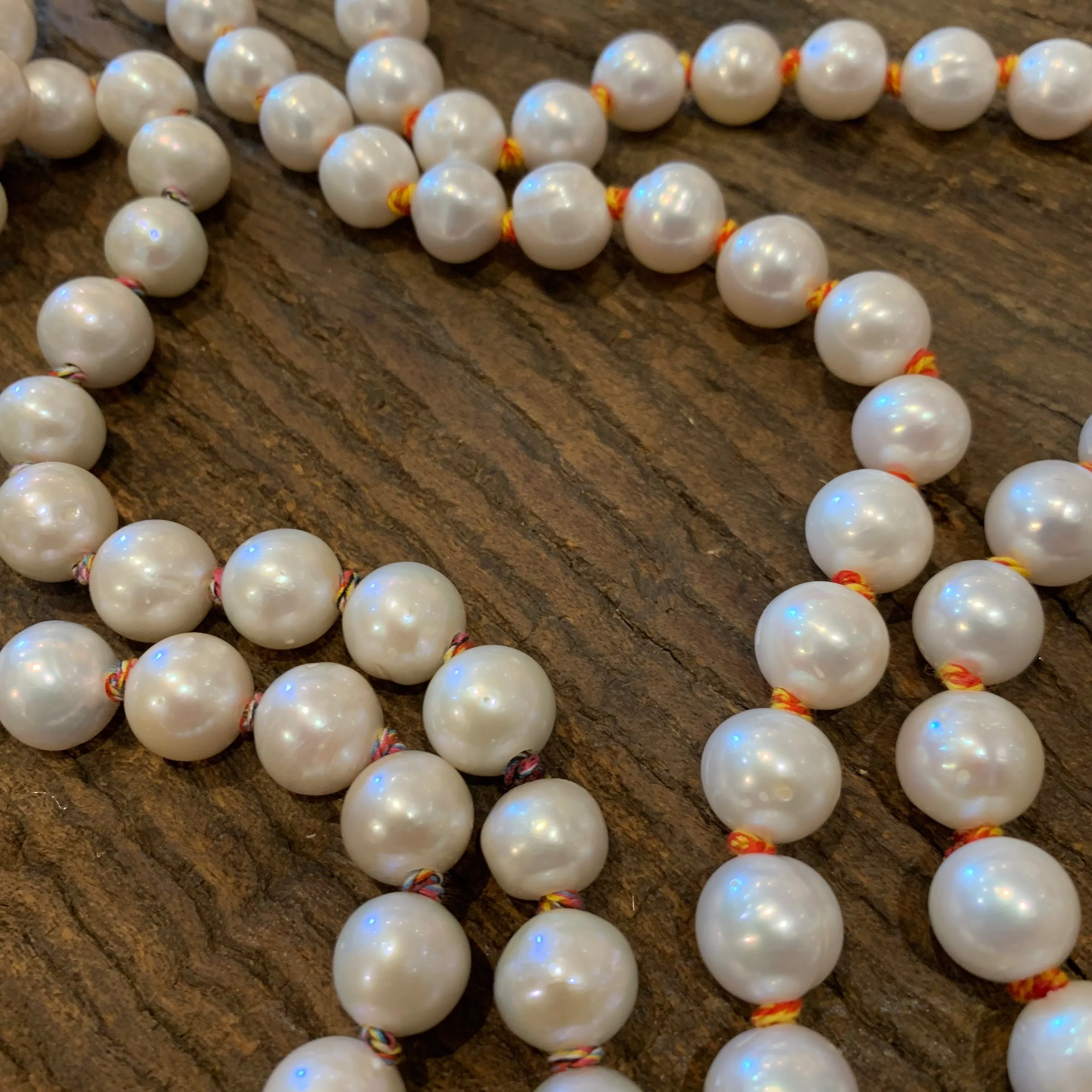 Edison Pearls on Colorful Cord Necklace | 32"