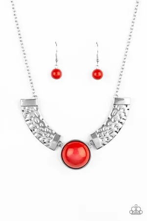 Egyptian Spell Orange Paparazzi Necklace