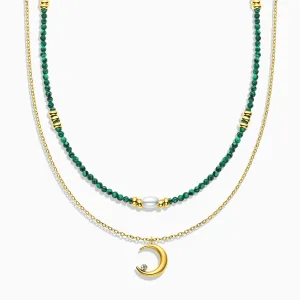 Emerald Crescent Necklace