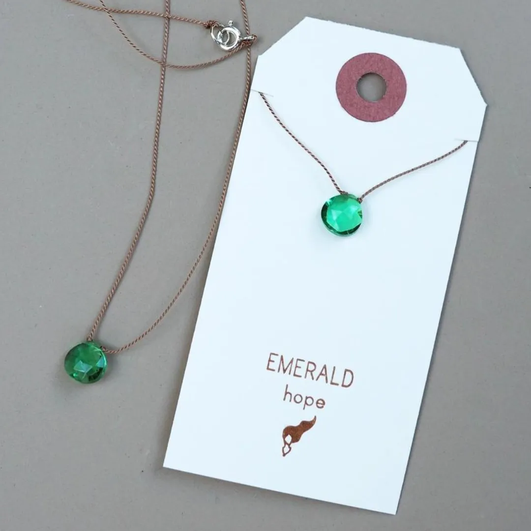 Emerald Teardrop Necklace