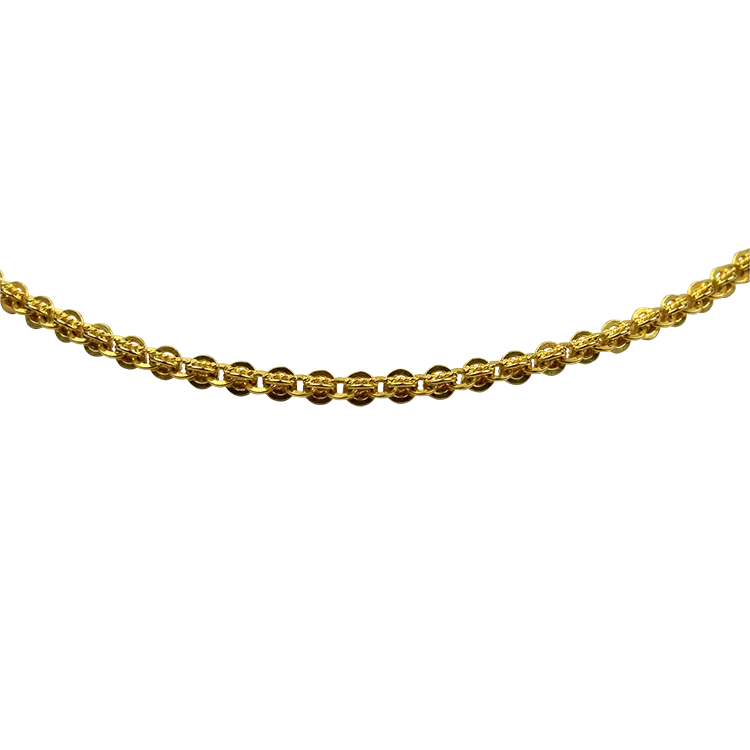 Estate 14k Yellow Gold Flat Circle Link 41.5" Chain