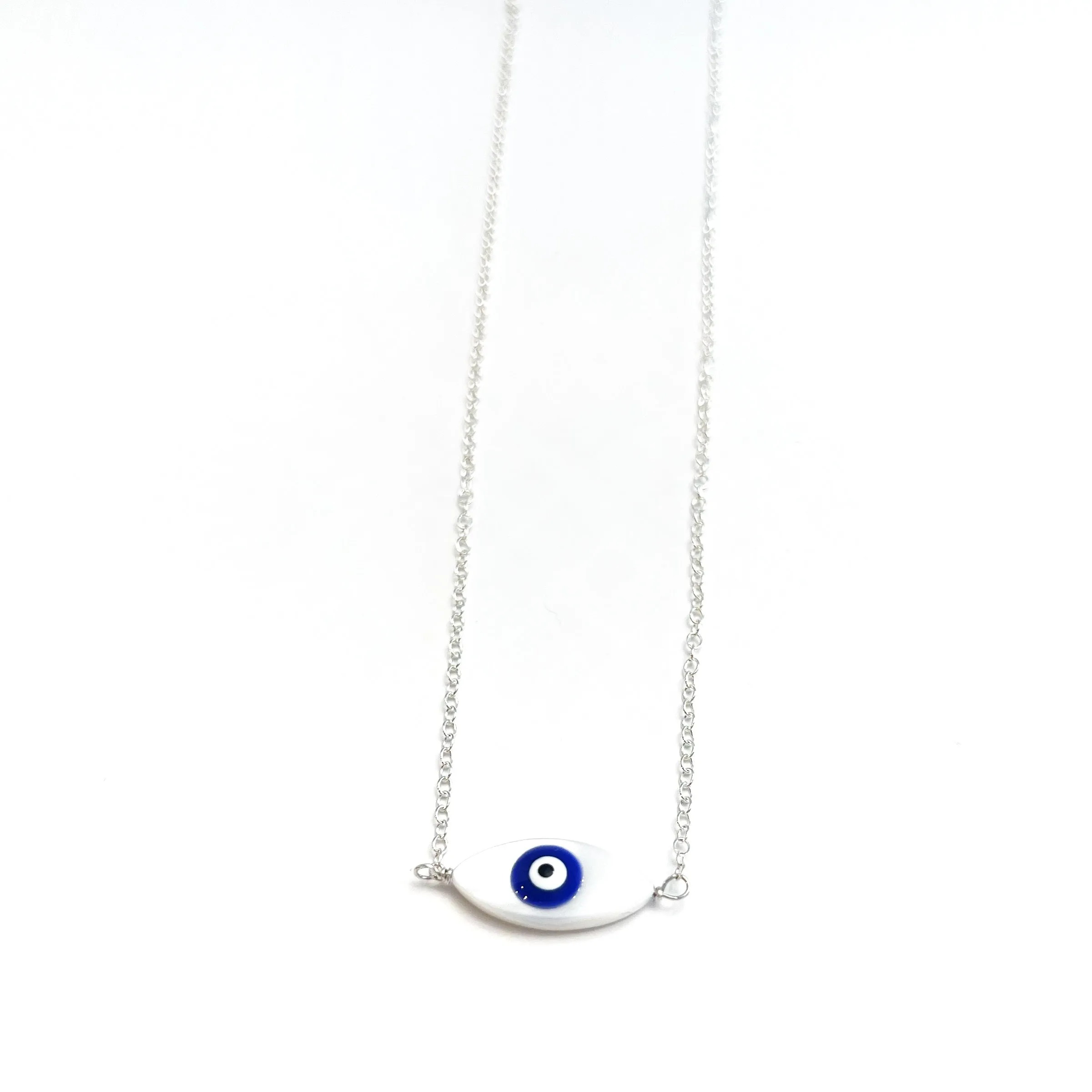 Evil Eye Charm Necklace / Choose Your Metal