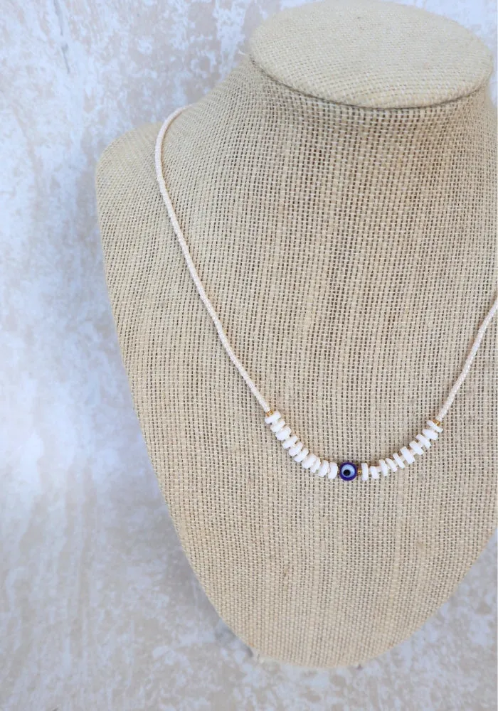 Evil Eye Necklace - Natural