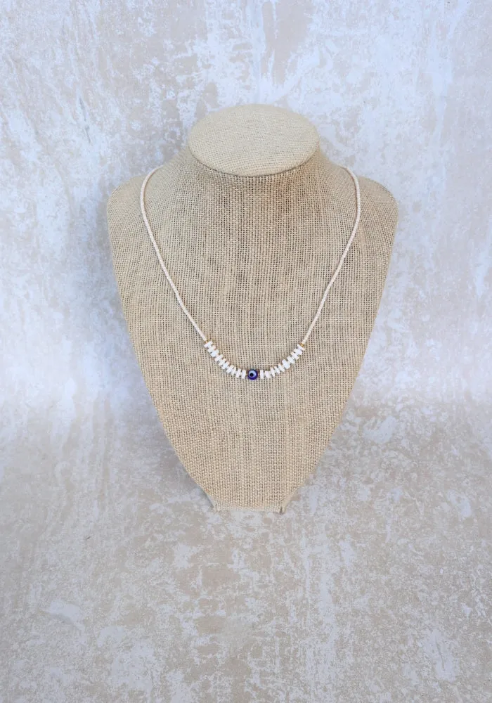 Evil Eye Necklace - Natural