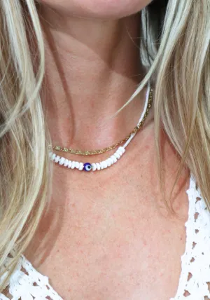 Evil Eye Necklace - Natural