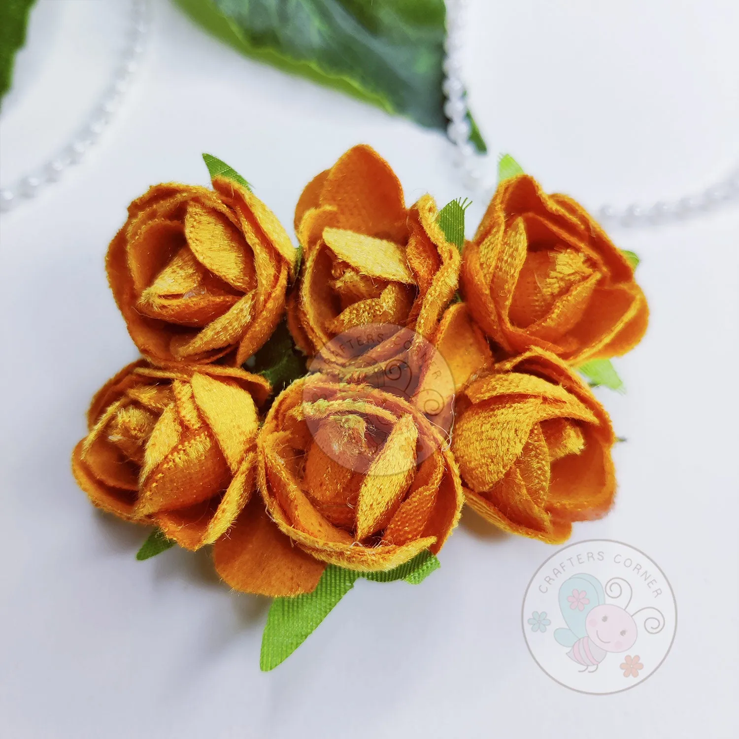 Fabric Roses - Orange