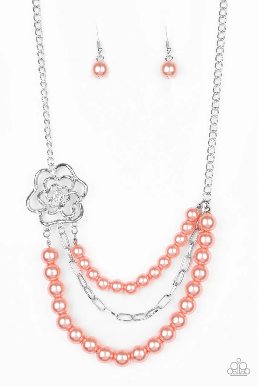Fabulously Floral Orange Paparazzi Necklace