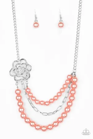 Fabulously Floral Orange Paparazzi Necklace