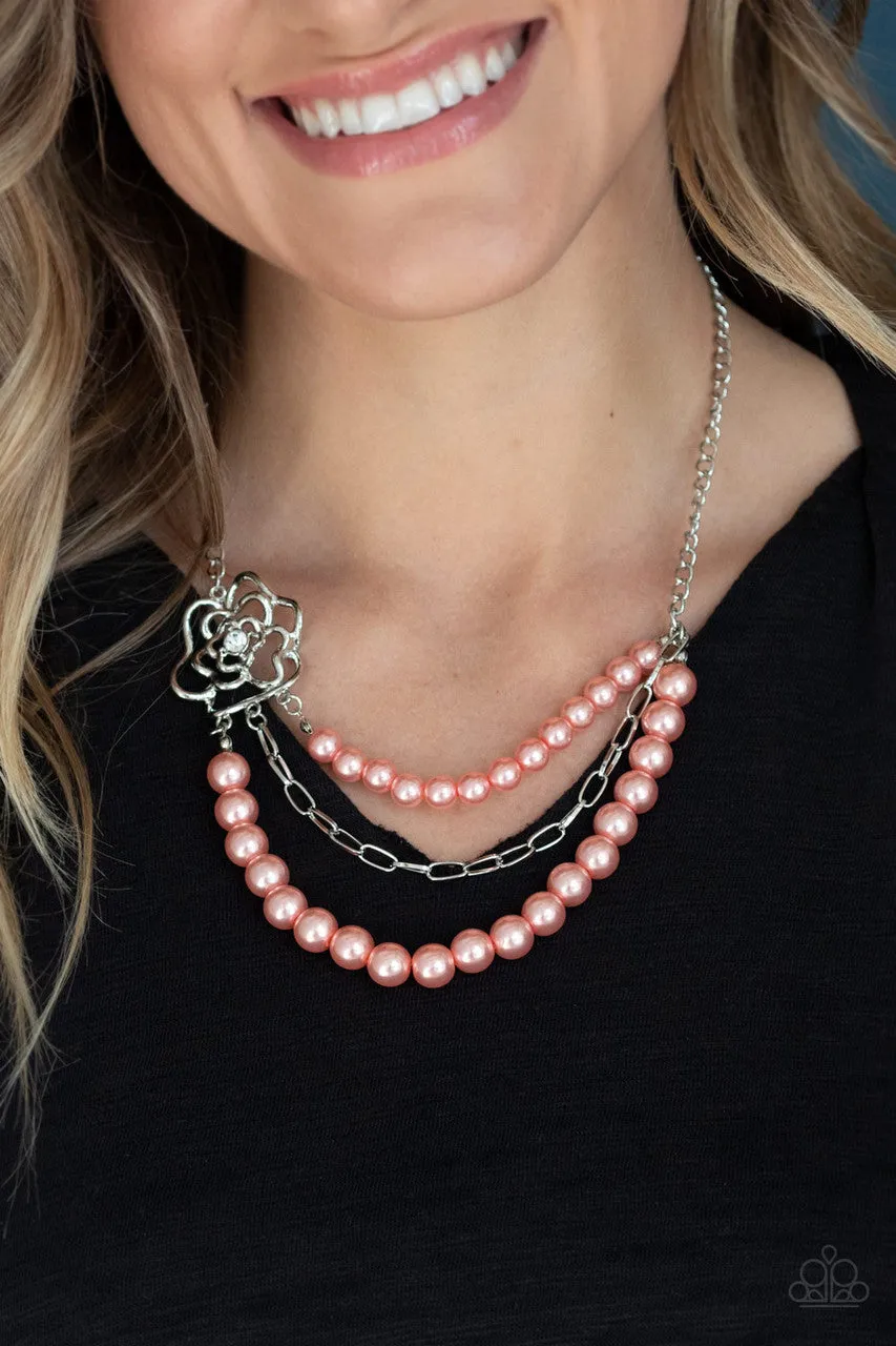 Fabulously Floral Orange Paparazzi Necklace