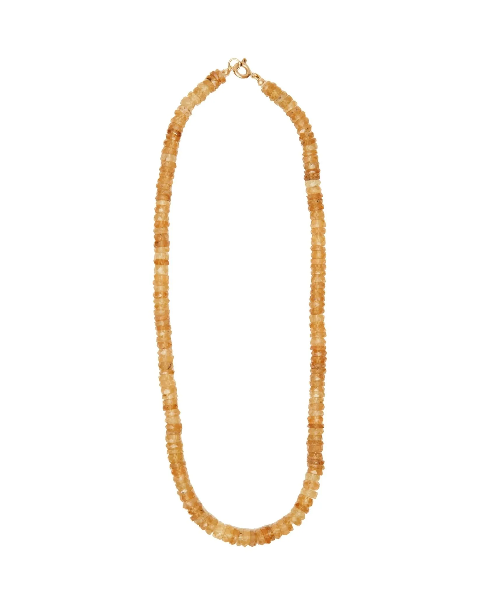 Faceted Hessonite Garnet Beaded Necklace