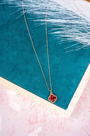 Farah Light Siam Red Morocco Necklace