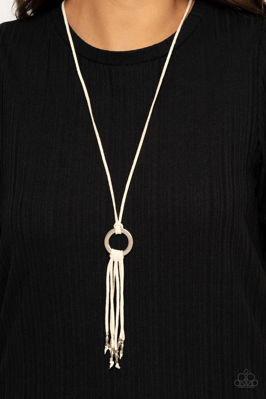 Feel at HOMESPUN White Paparazzi Necklace