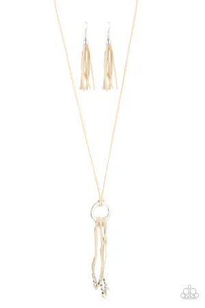 Feel at HOMESPUN White Paparazzi Necklace