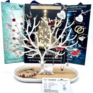 Festive Jewelry Advent Calendar With Crystals