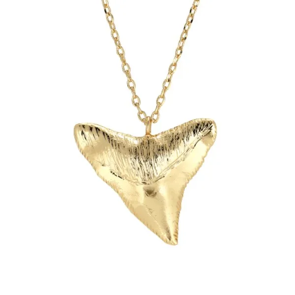 Fiji Shark Necklace Gold