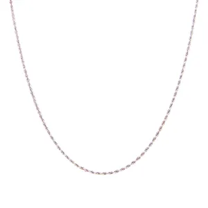 Fink's Jewelers 14K White Gold 1.56mm Rope Chain Necklace