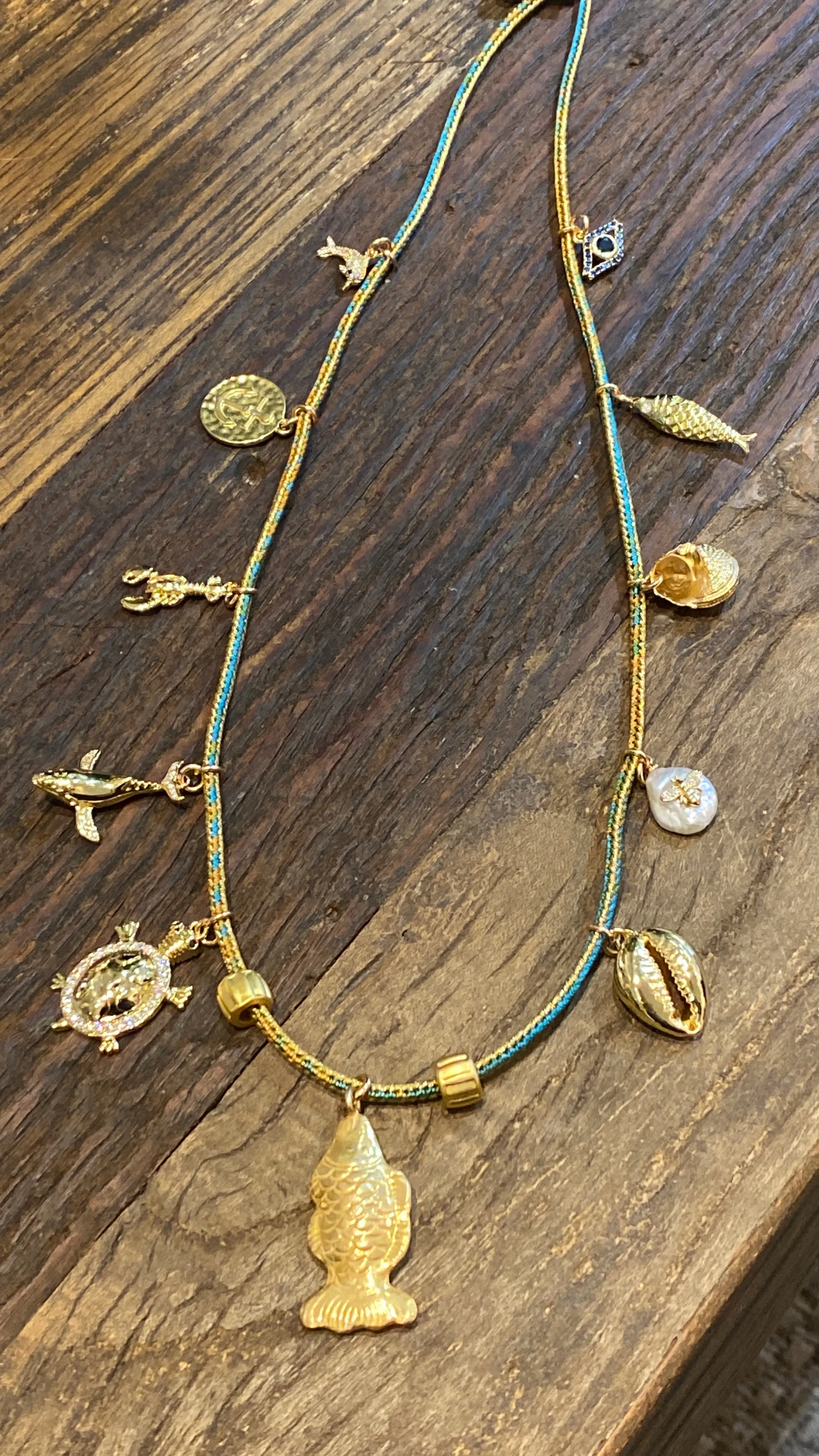 Fish Pendant Charm Necklace | 24"