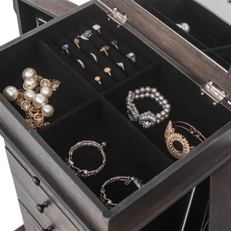 Five Draw Armoire Jewelry Cabinet