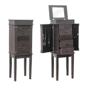 Five Draw Armoire Jewelry Cabinet