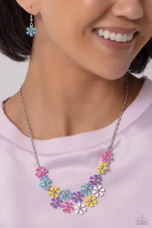 Floral Fever - Multi - Colorful Flower Paparazzi Short Necklace