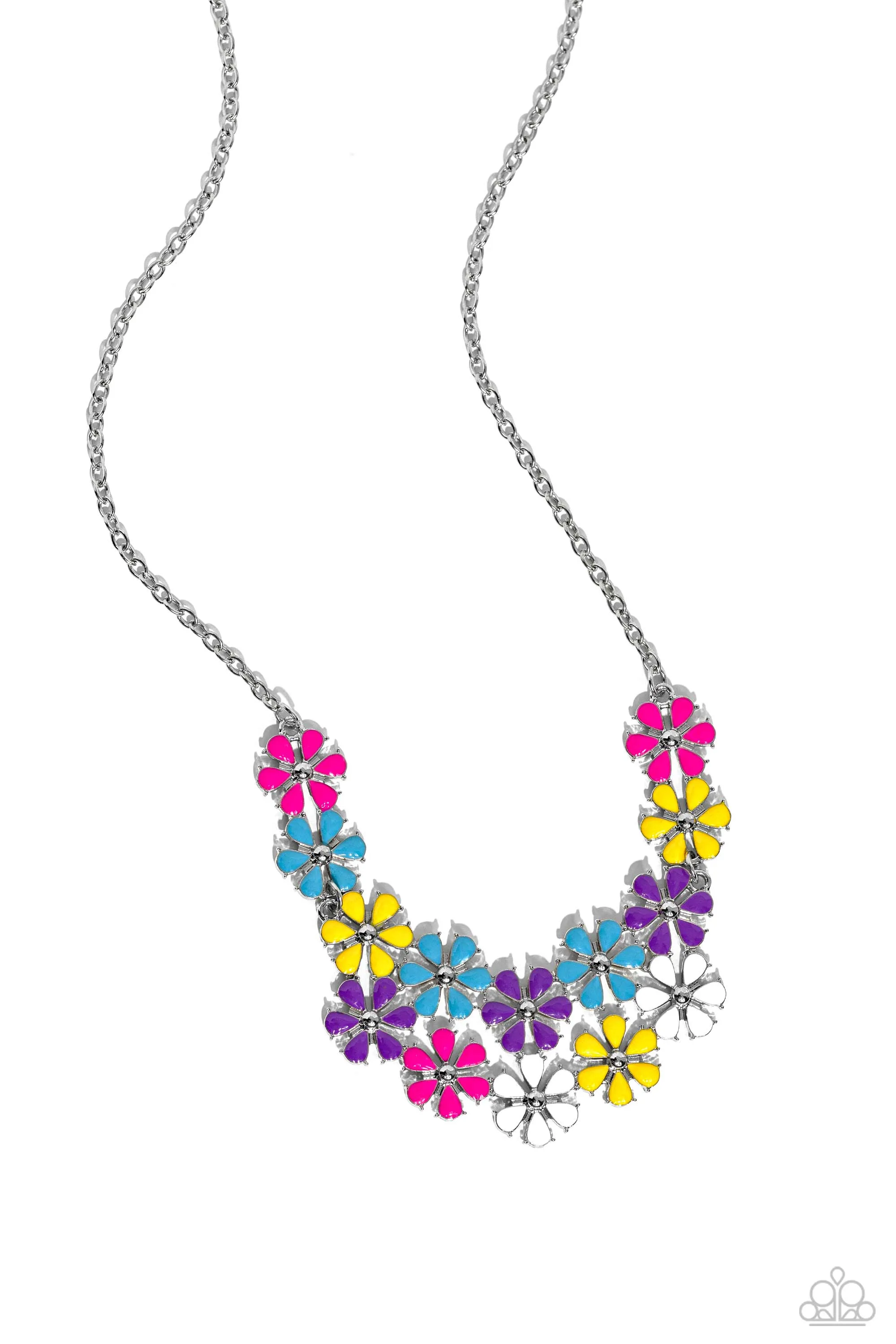Floral Fever - Multi - Colorful Flower Paparazzi Short Necklace