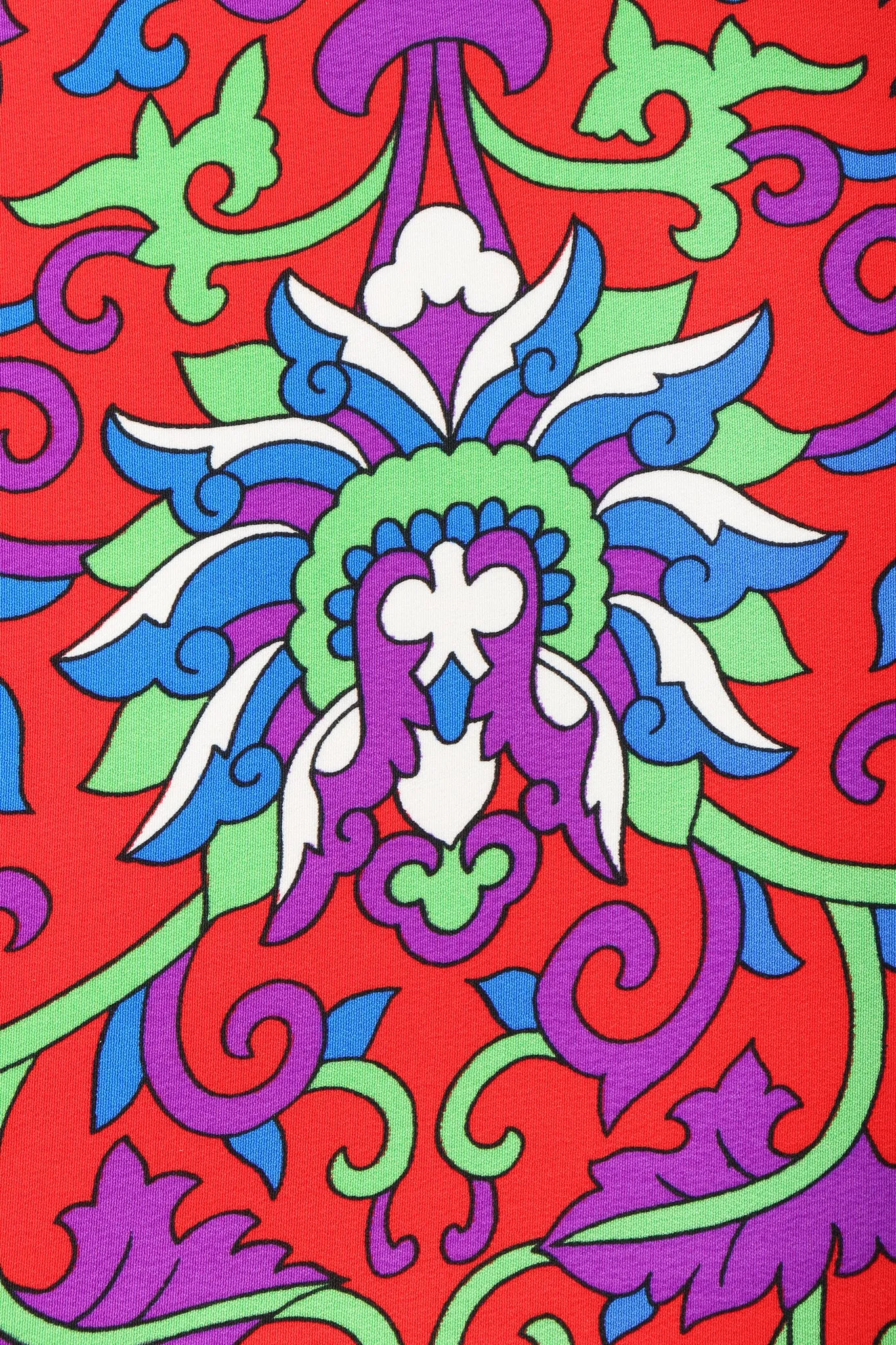 Flourish Border Silk Scarf