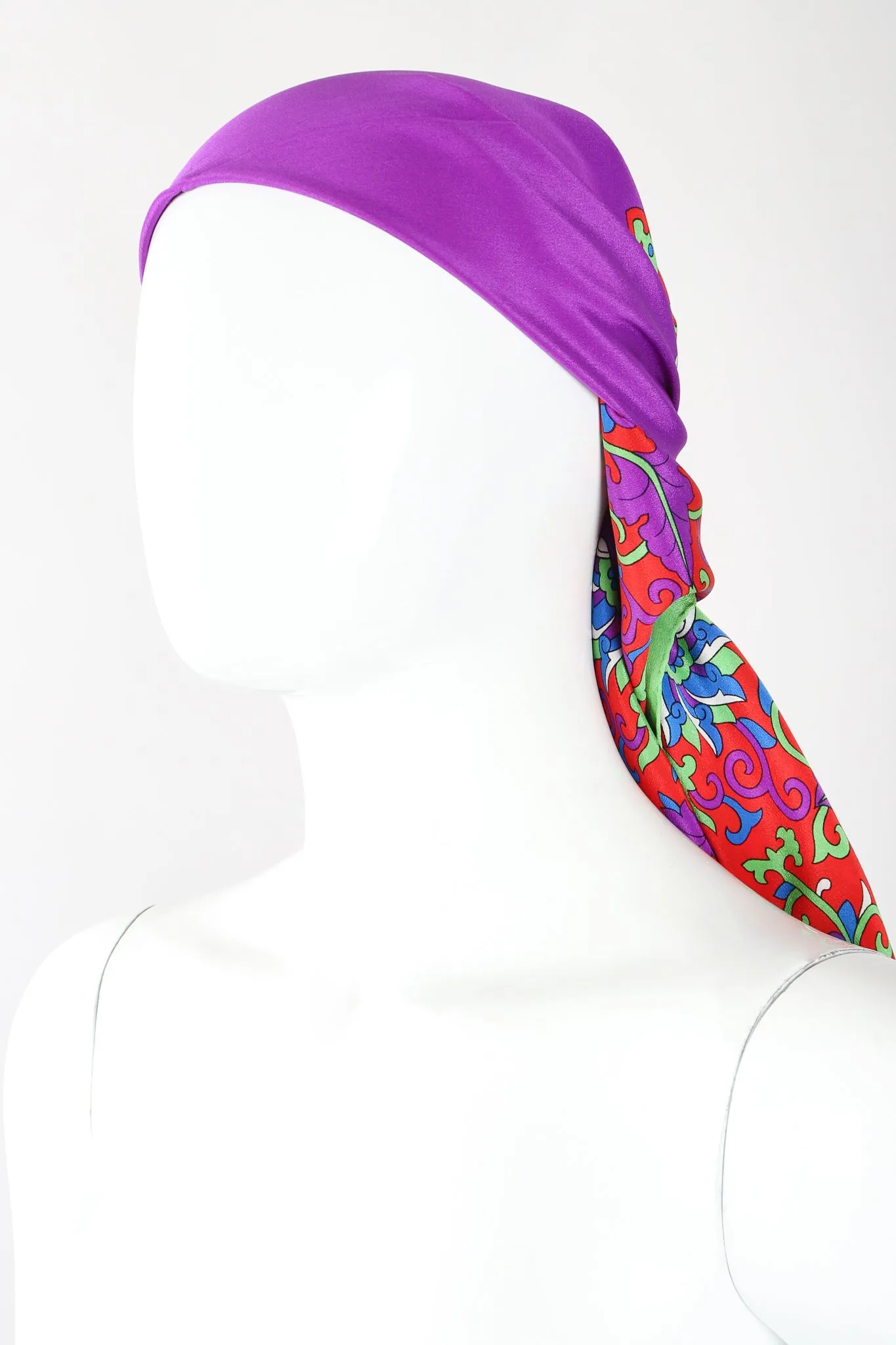 Flourish Border Silk Scarf