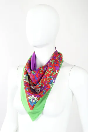 Flourish Border Silk Scarf
