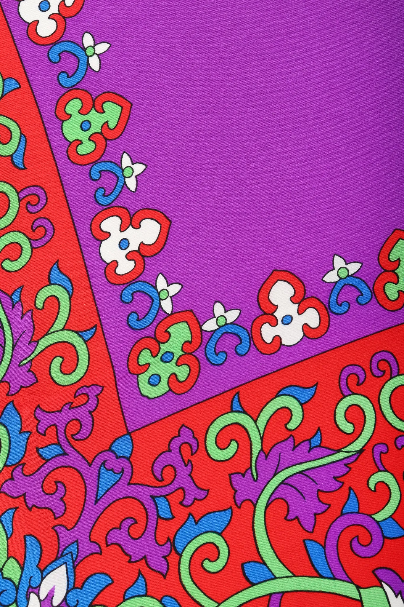 Flourish Border Silk Scarf