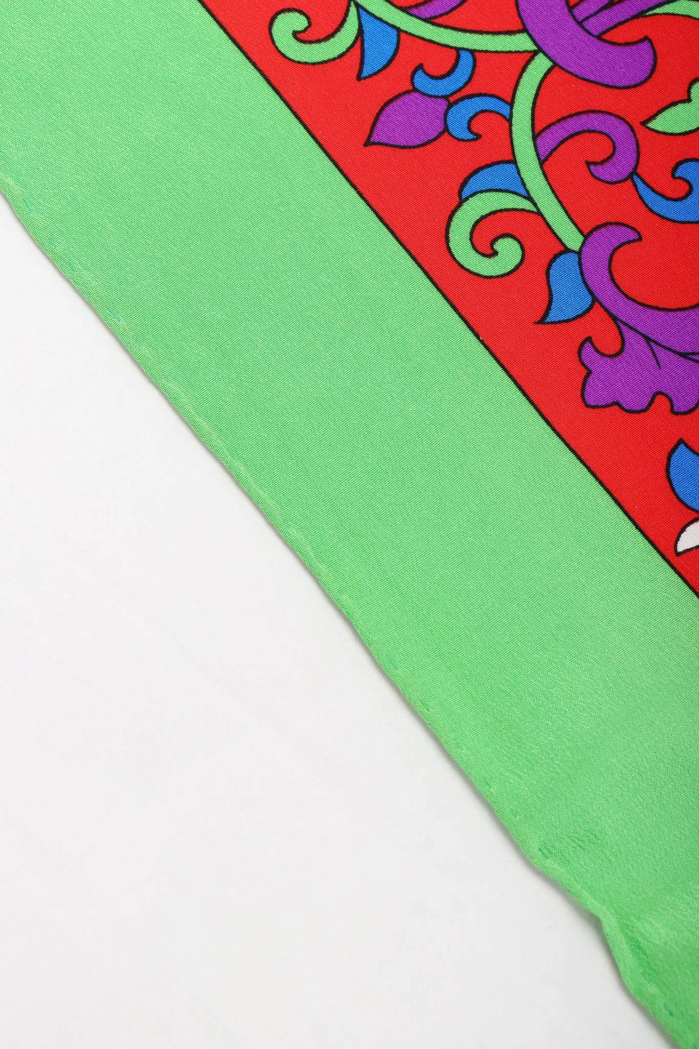 Flourish Border Silk Scarf
