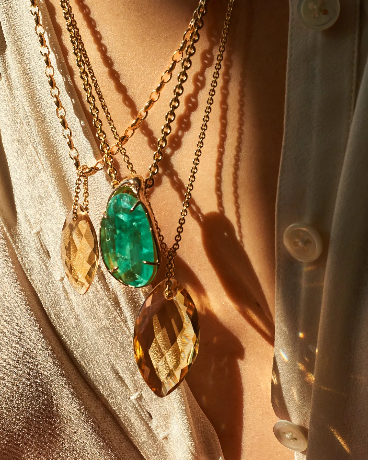 Fluorite Positive Energy In a Slipper Shell Necklace