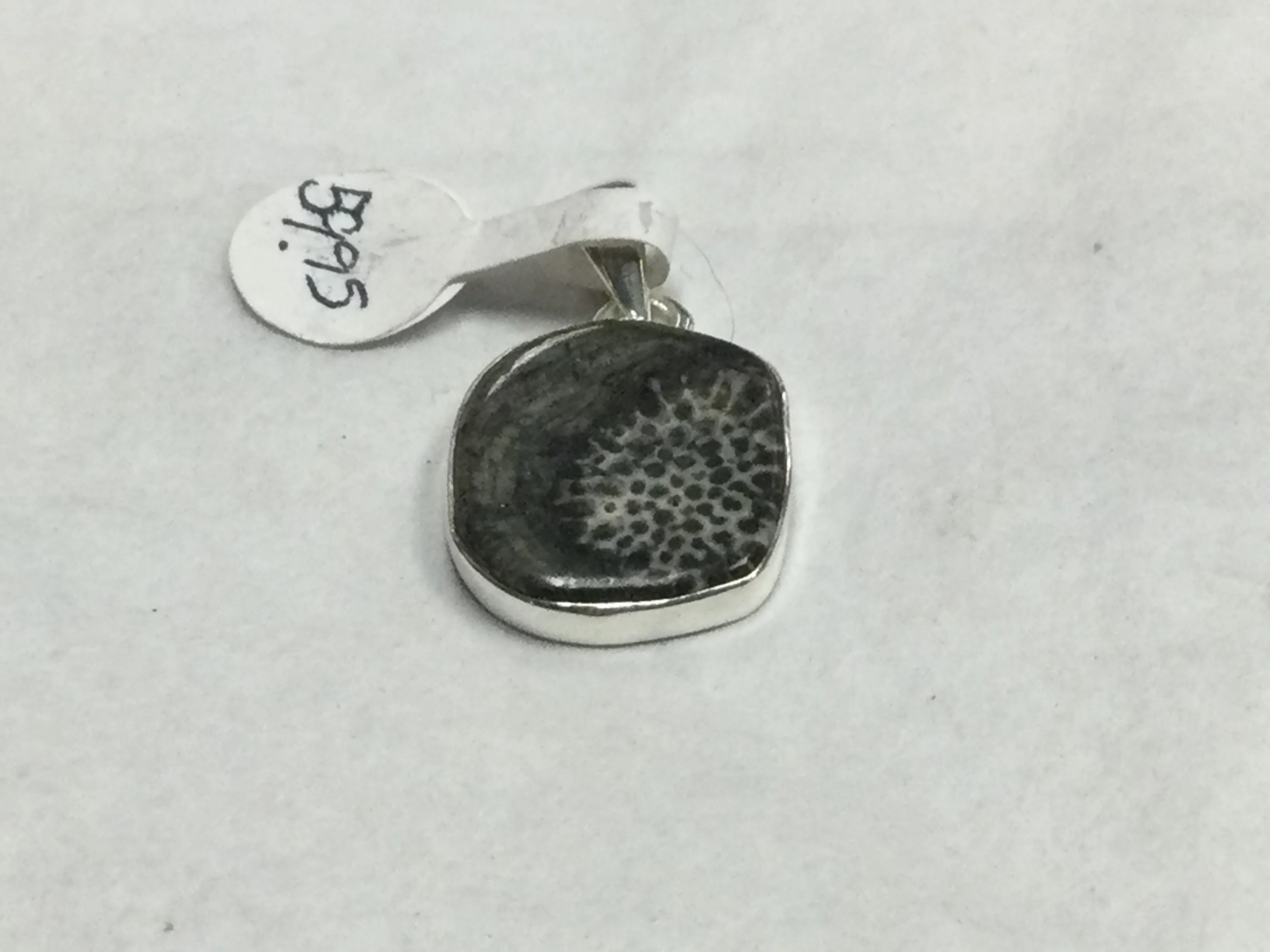 Fossilized Stingray Coral Pendant
