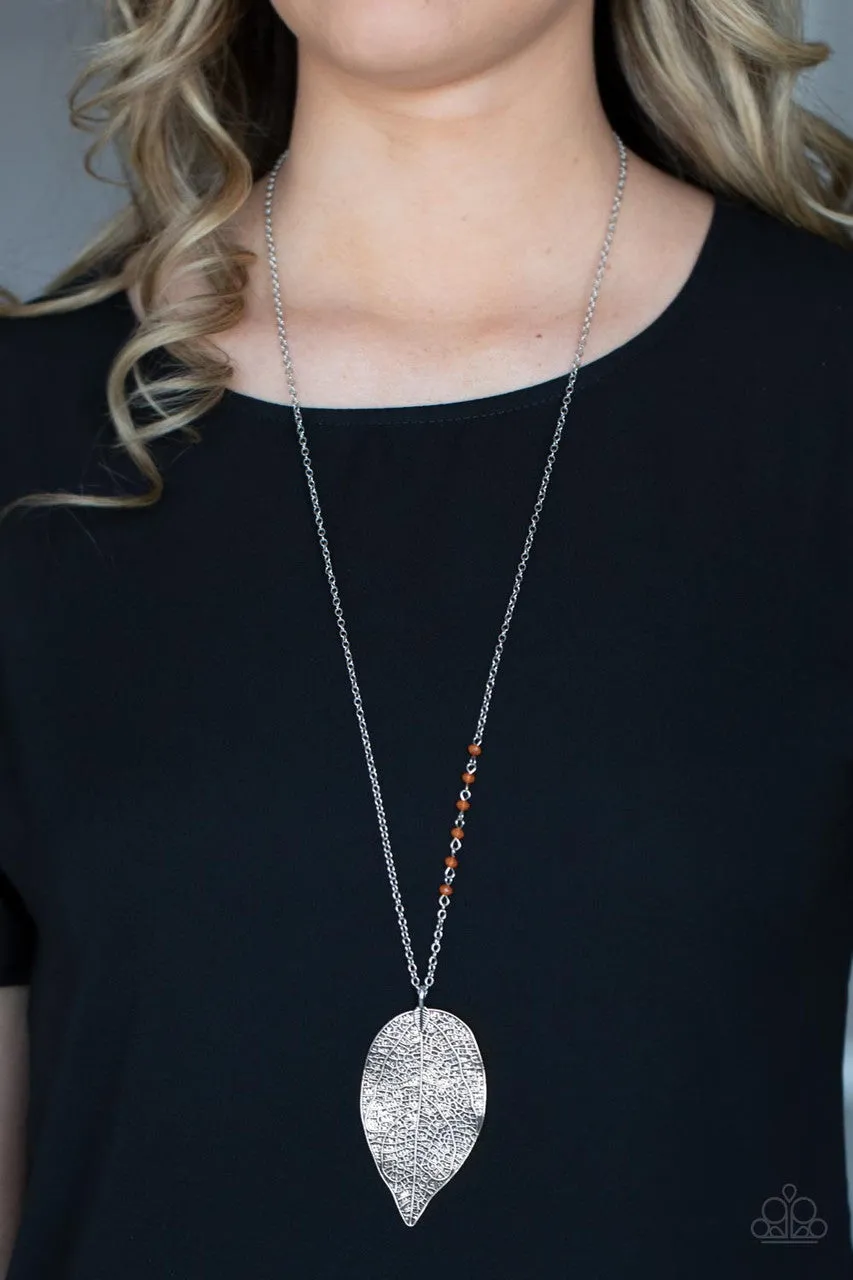 Frond Fantasy Orange Paparazzi Necklace