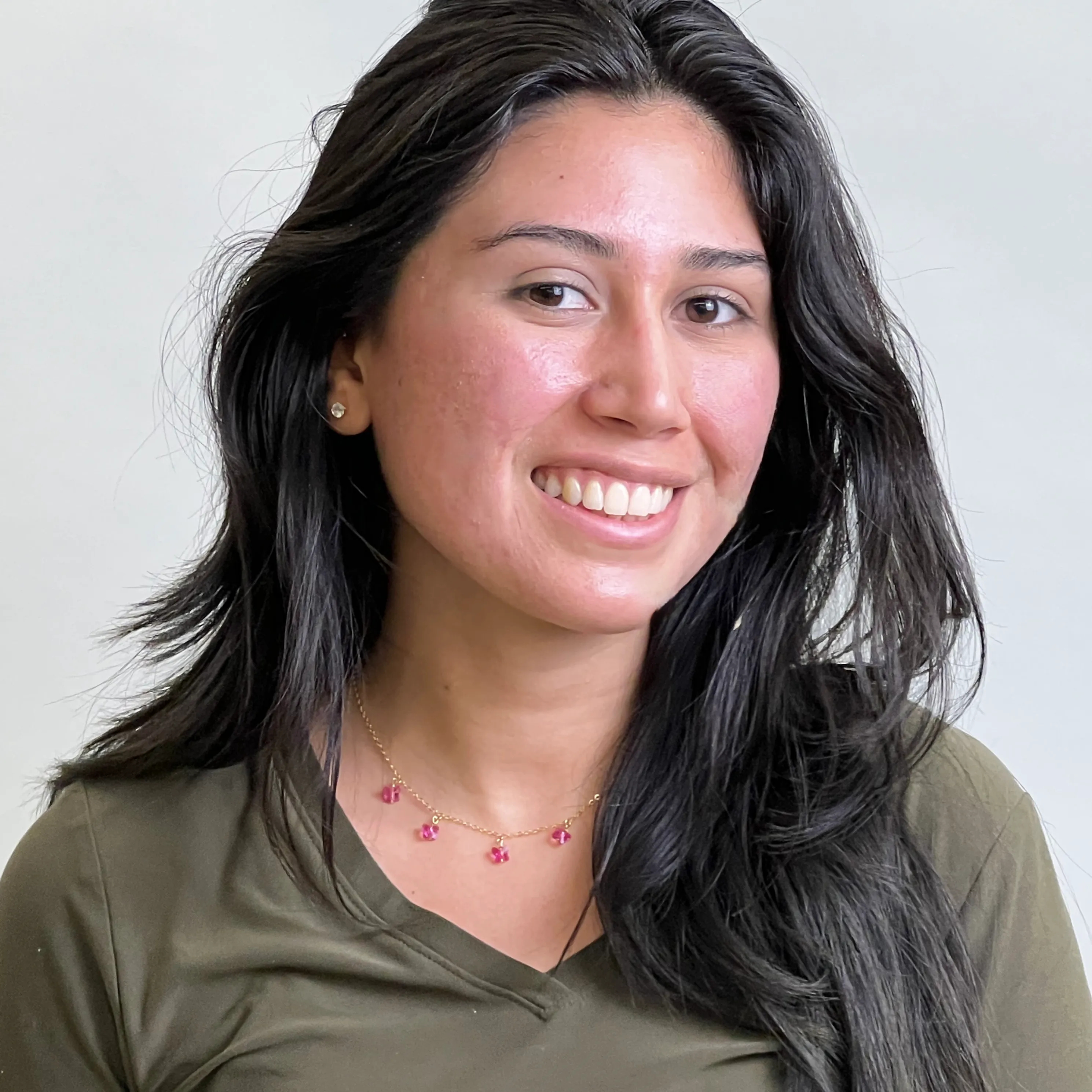 Fuchsia Butterfly Choker  14K Gold Necklace