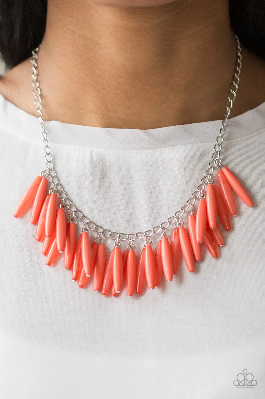 Full of Flavor Orange Paparazzi Necklace