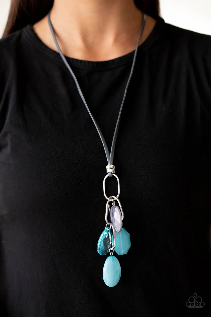 Fundamentally Flirtatious Blue Paparazzi Necklace