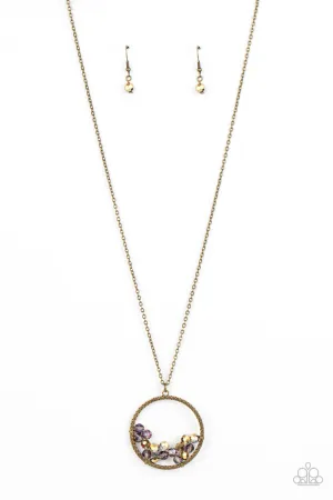 Galactic Glow Brass Paparazzi Necklace