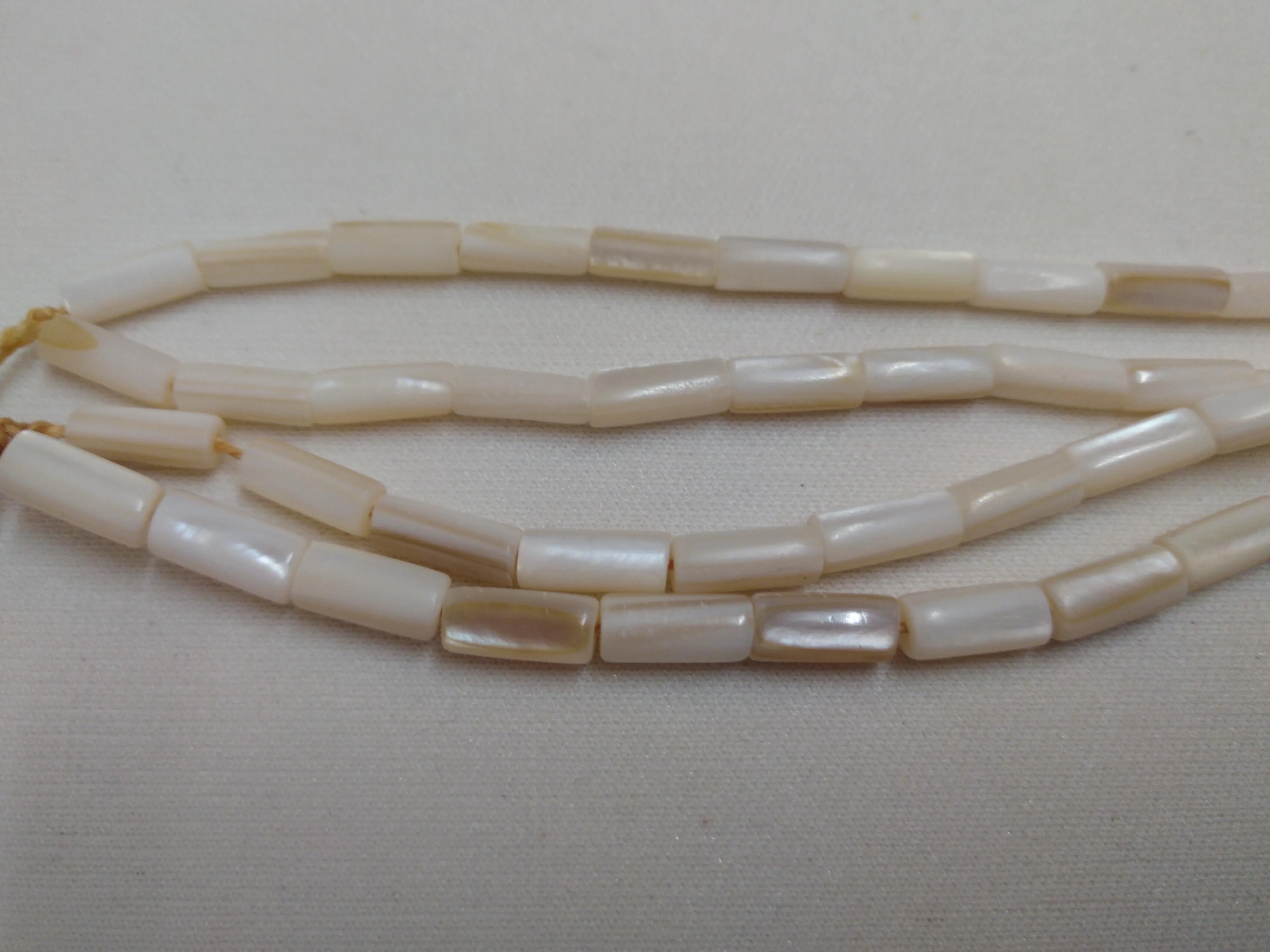 Genuine Clamshell Wampum (meaning straight white tubular bead) Beads