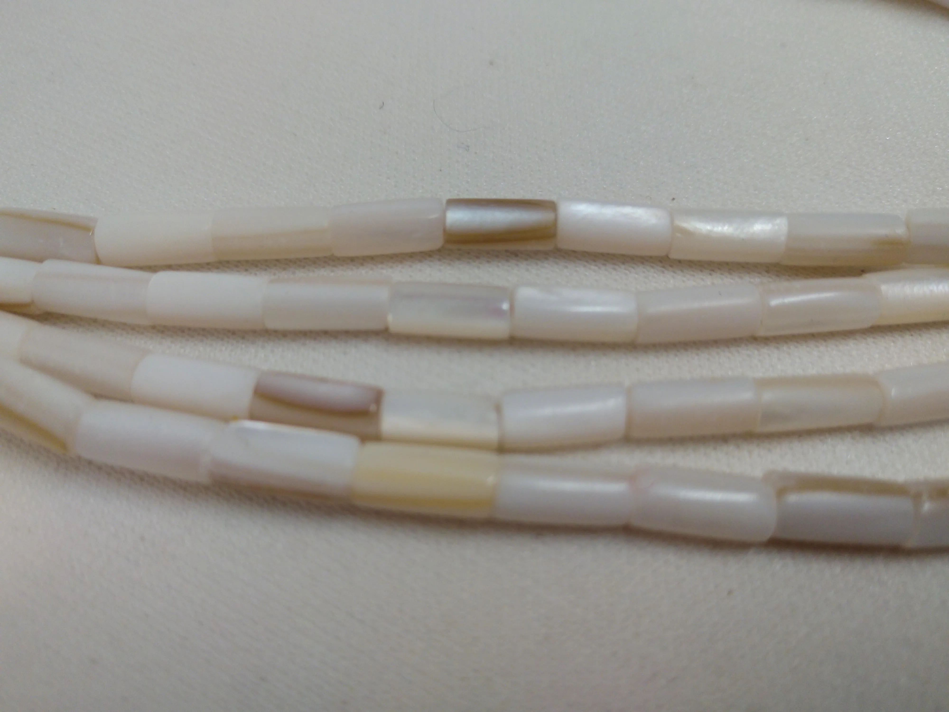Genuine Clamshell Wampum (meaning straight white tubular bead) Beads