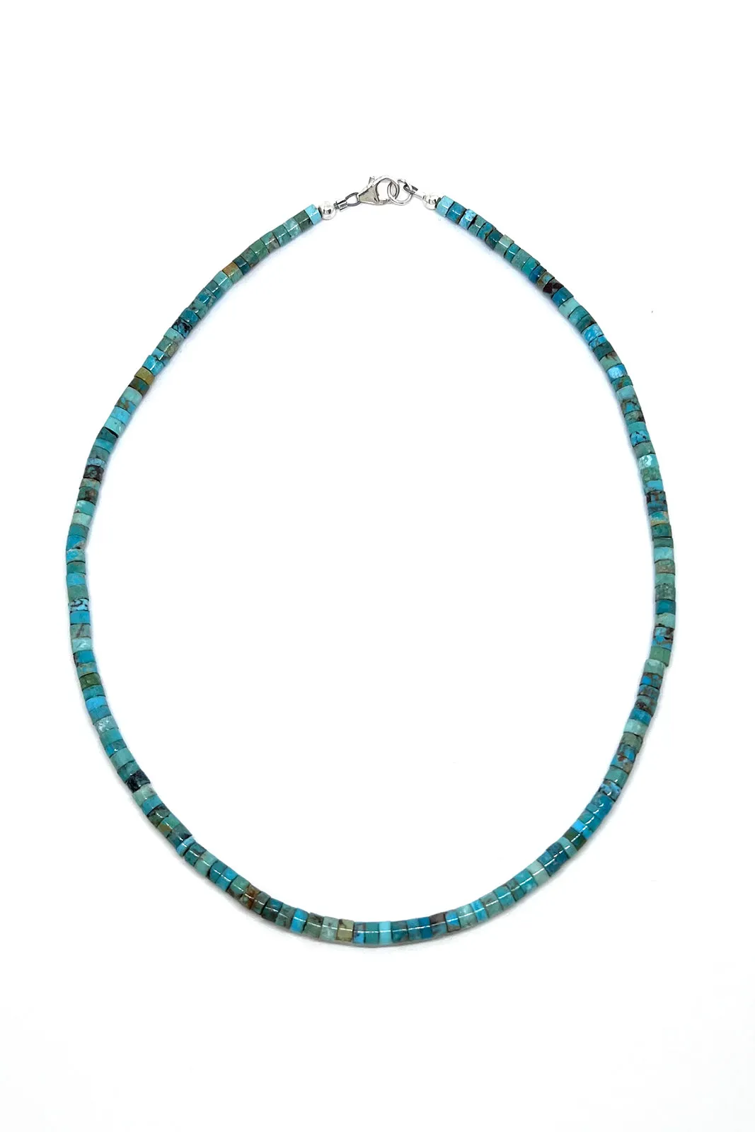 Genuine Turquoise Heishi Bead Necklace