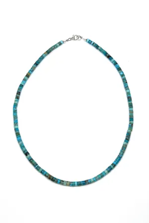 Genuine Turquoise Heishi Bead Necklace