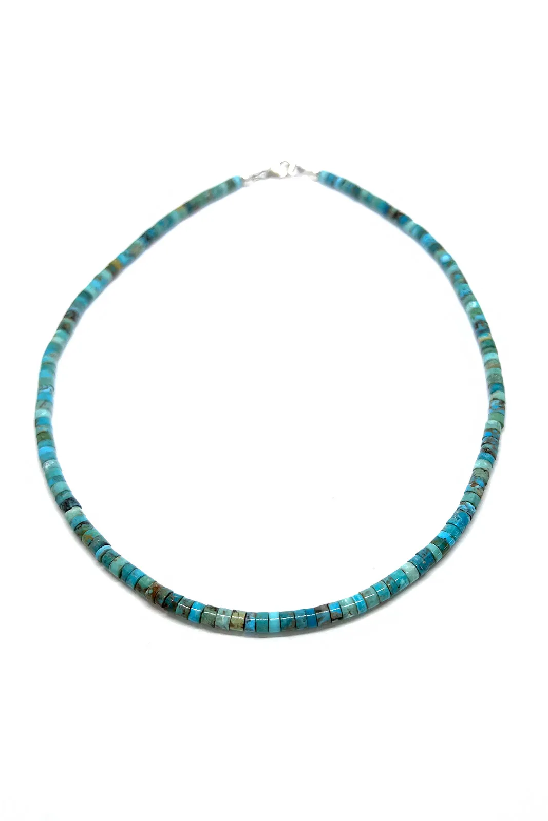 Genuine Turquoise Heishi Bead Necklace