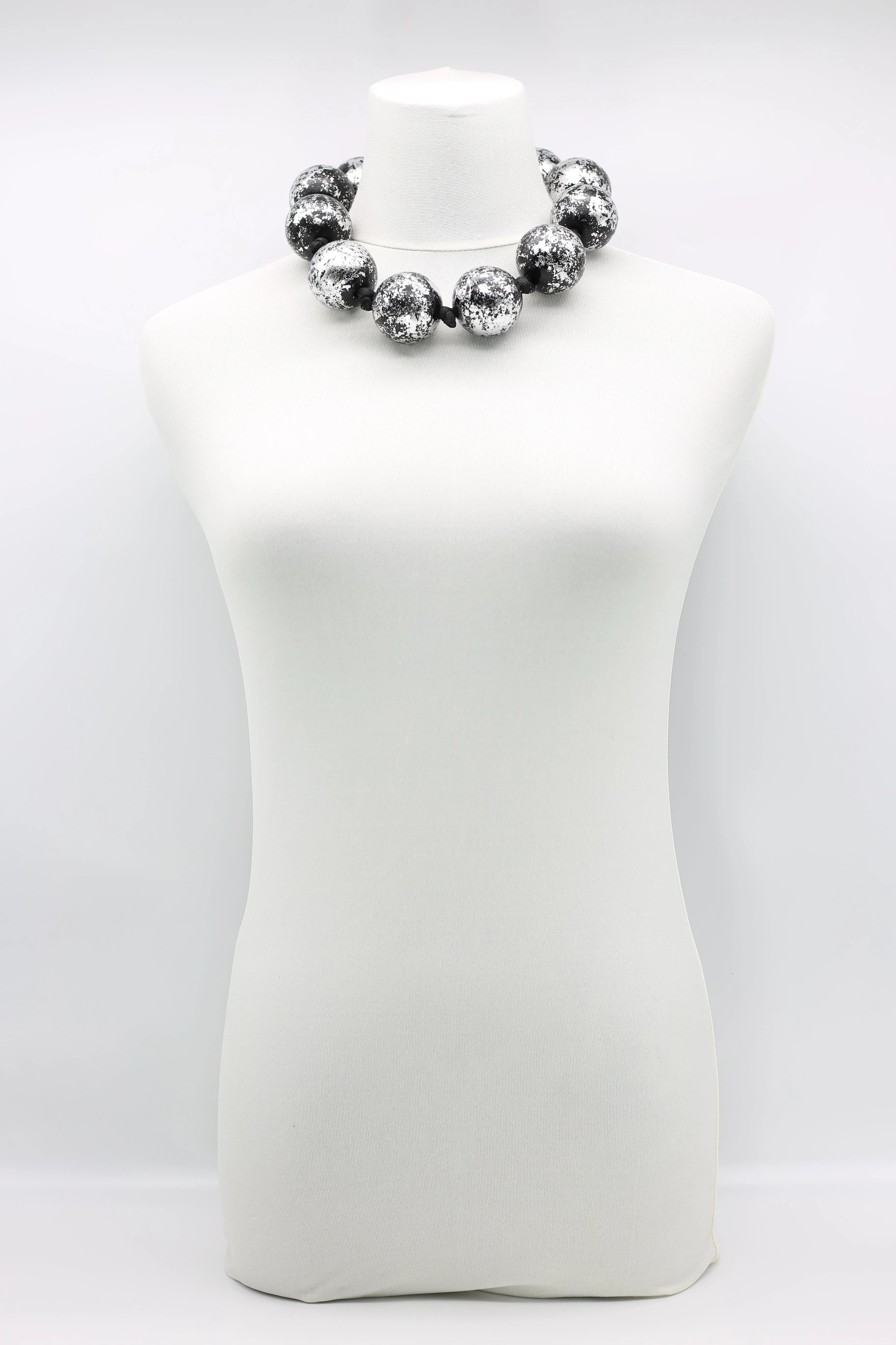 Giant Beads Necklaces - Hand gilded - Short