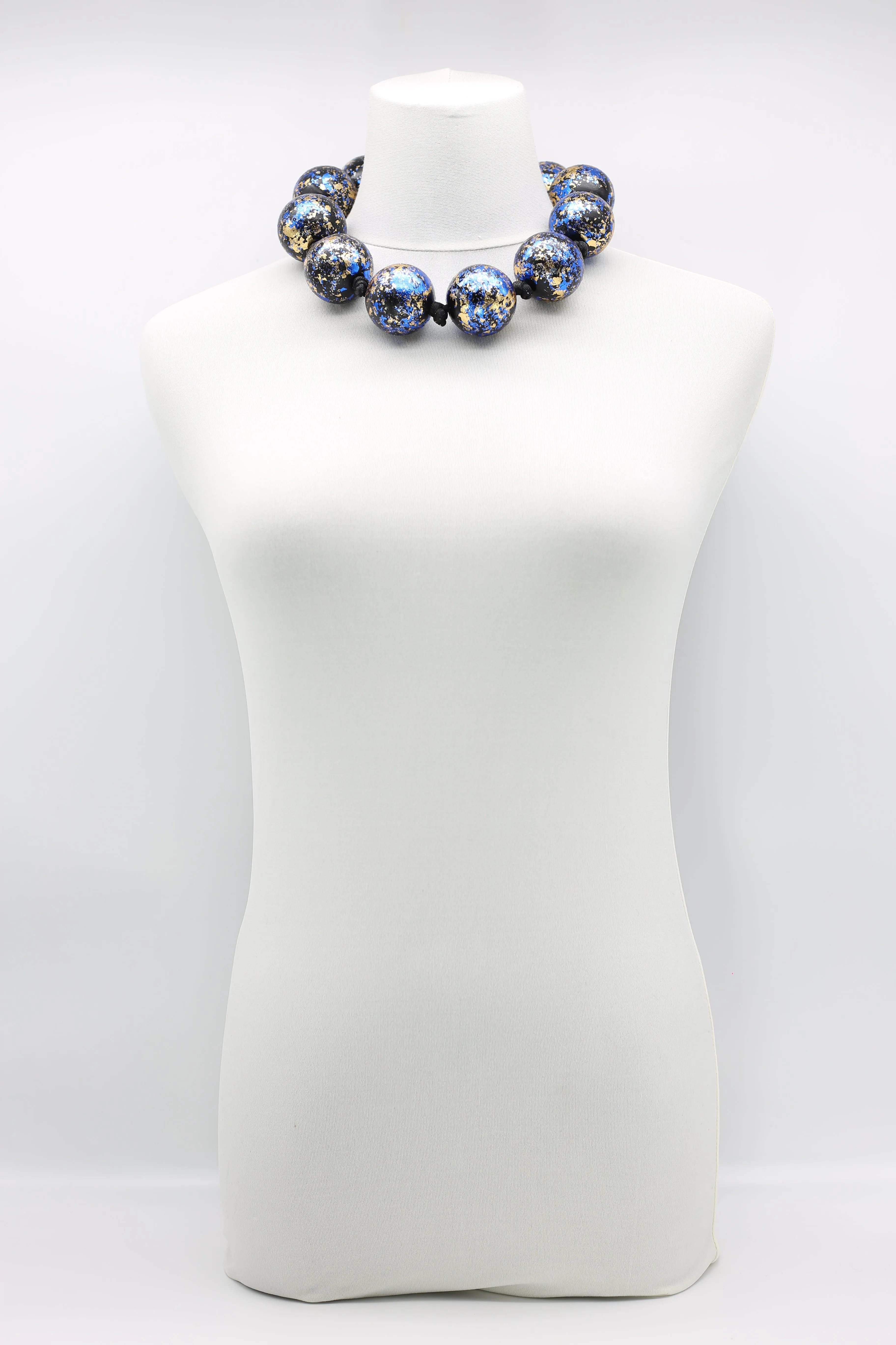 Giant Beads Necklaces - Hand gilded - Short
